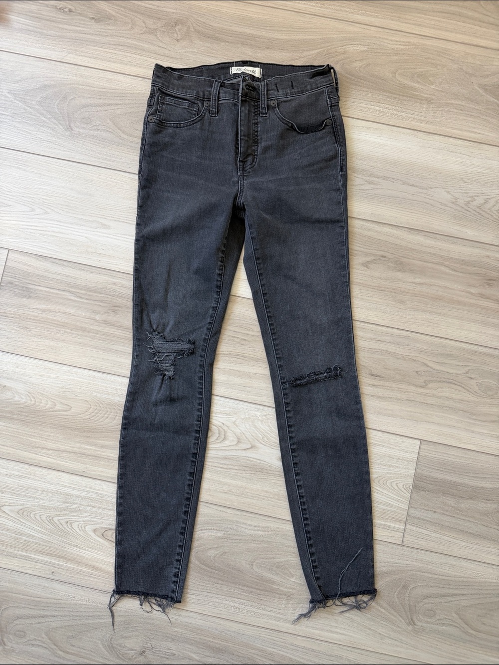 Madewell Black Distressed Skinny Jeans - Women's